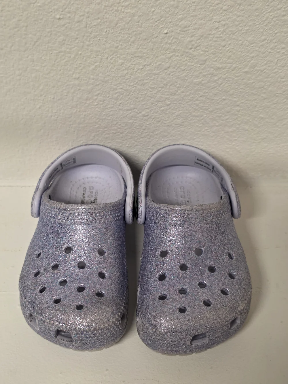 Crocs Toddler Girl Classic Glitter Clog - Purple